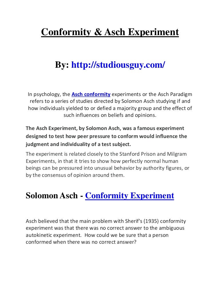 stanley milgram solomon asch quotes